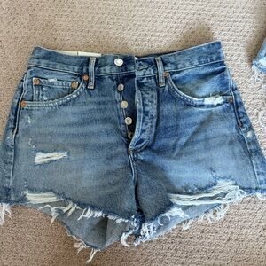 Agolde denim Parker shorts size 25 NWT